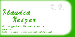 klaudia neizer business card